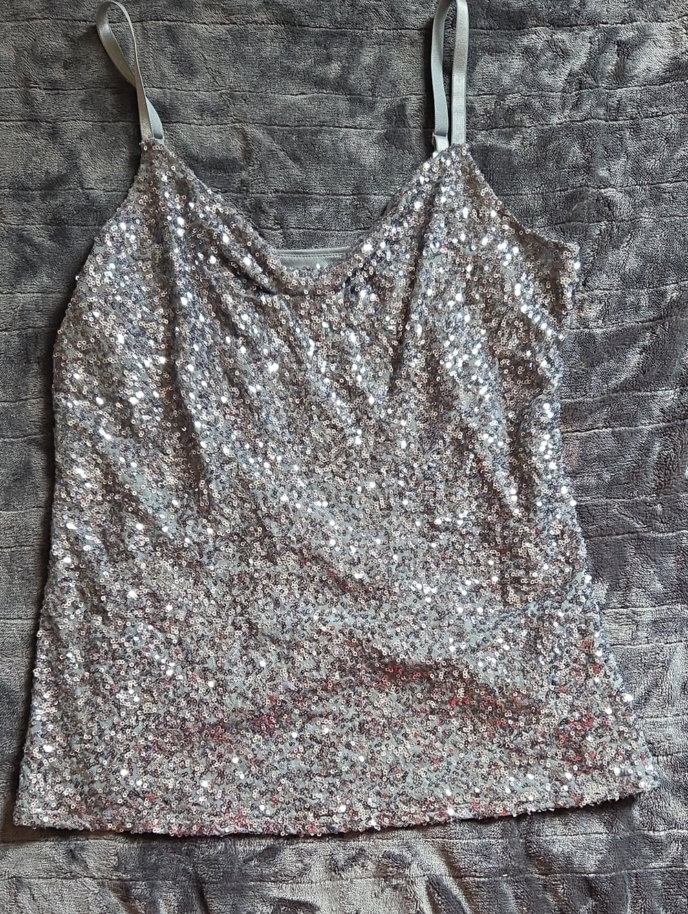 The Limited Silver Sequin Camisole Tank (L)